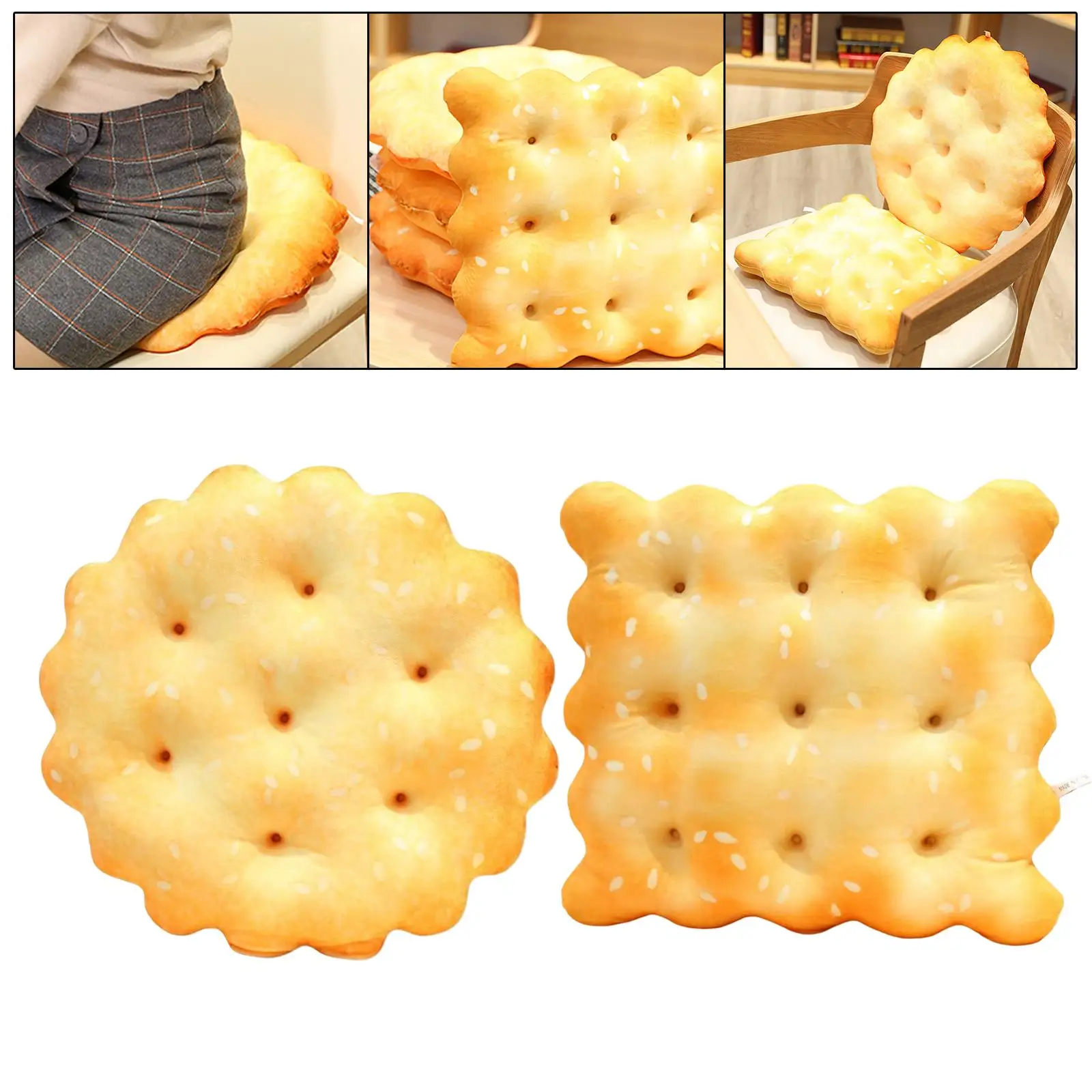 Biscuit Shape Bar Stool Cushion Home Decor for Furniture Dorm Office Chair