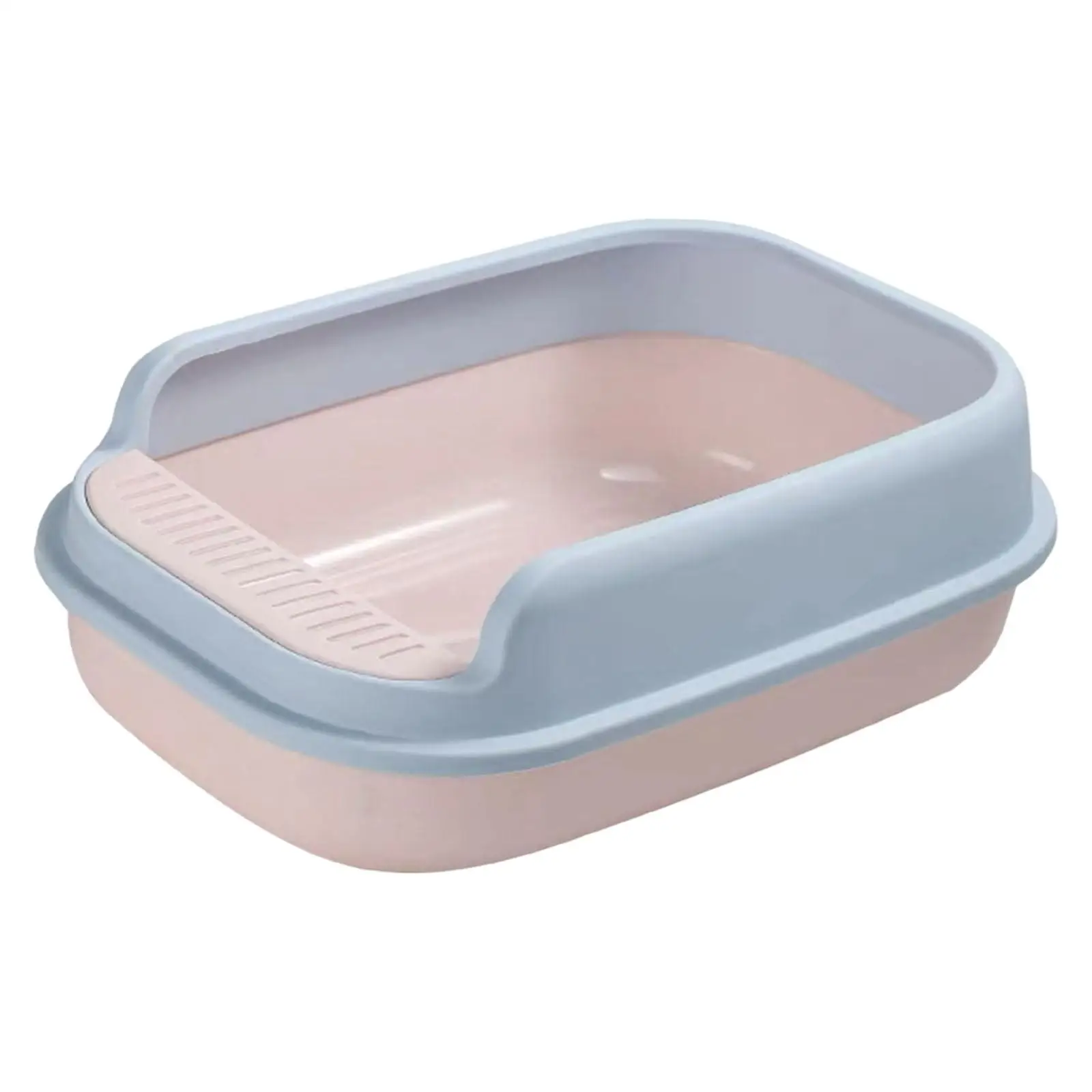 Cat Litter Box Toilet Large Space Portable Semi Enclosed Anti Splashing Detachable Tray Easy Clean for Travel Kitten Accessories