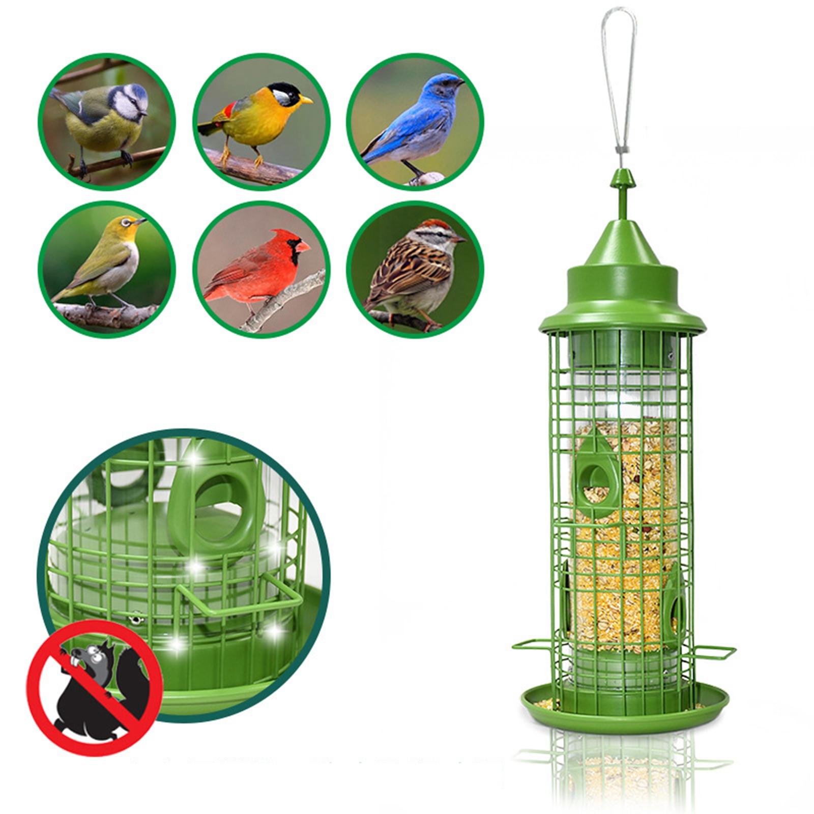 Hanging Bird Feeder Birdfeeder, Feeding Bird Watching Metal Food Dispenser for Garden Yard Patio Decor Outside