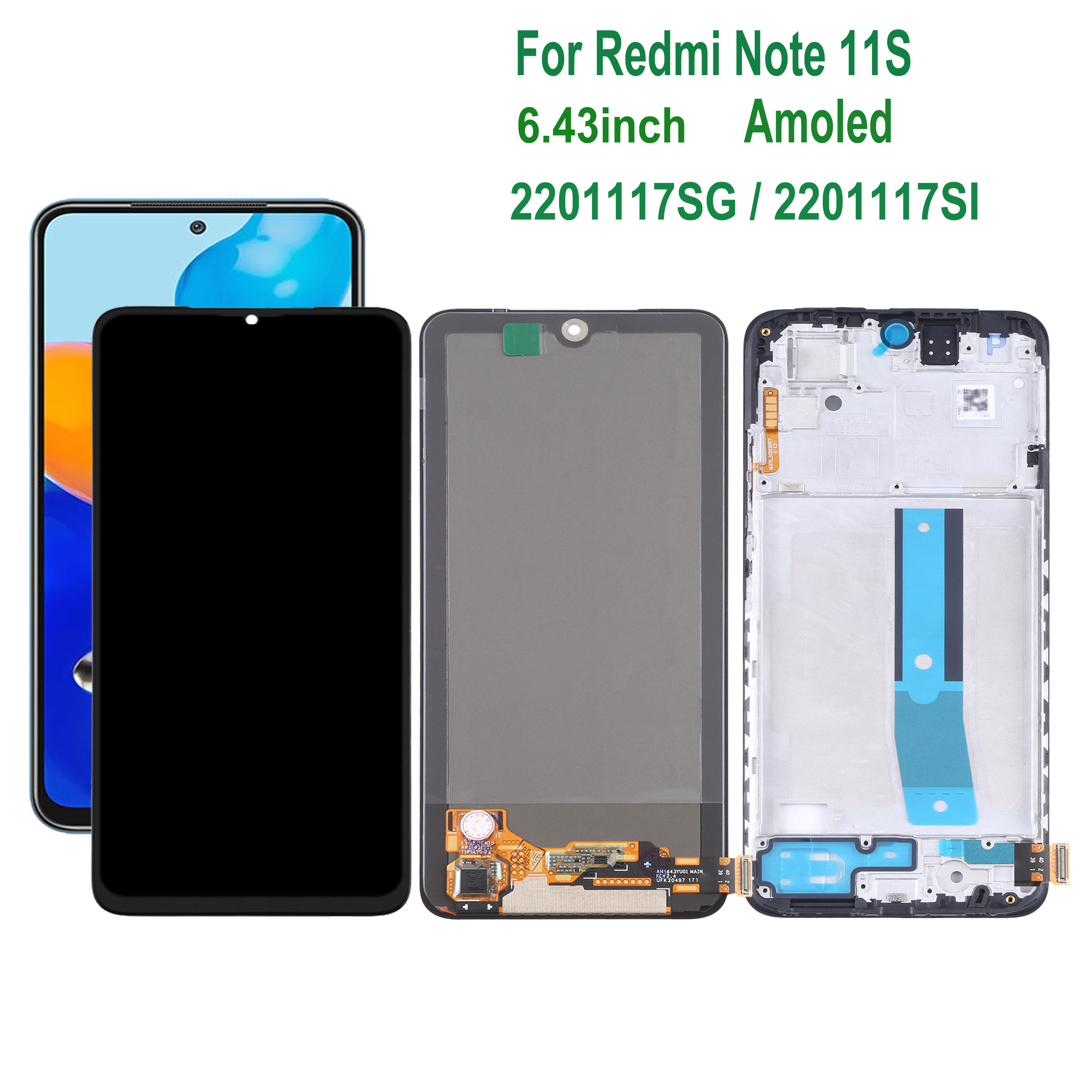 ЖК-дисплей с сенсорным экраном и дигитайзером в сборе для Xiaomi Redmi Note  11S 22031116BG 2201117SG 2201117SI 2201117SY | AliExpress