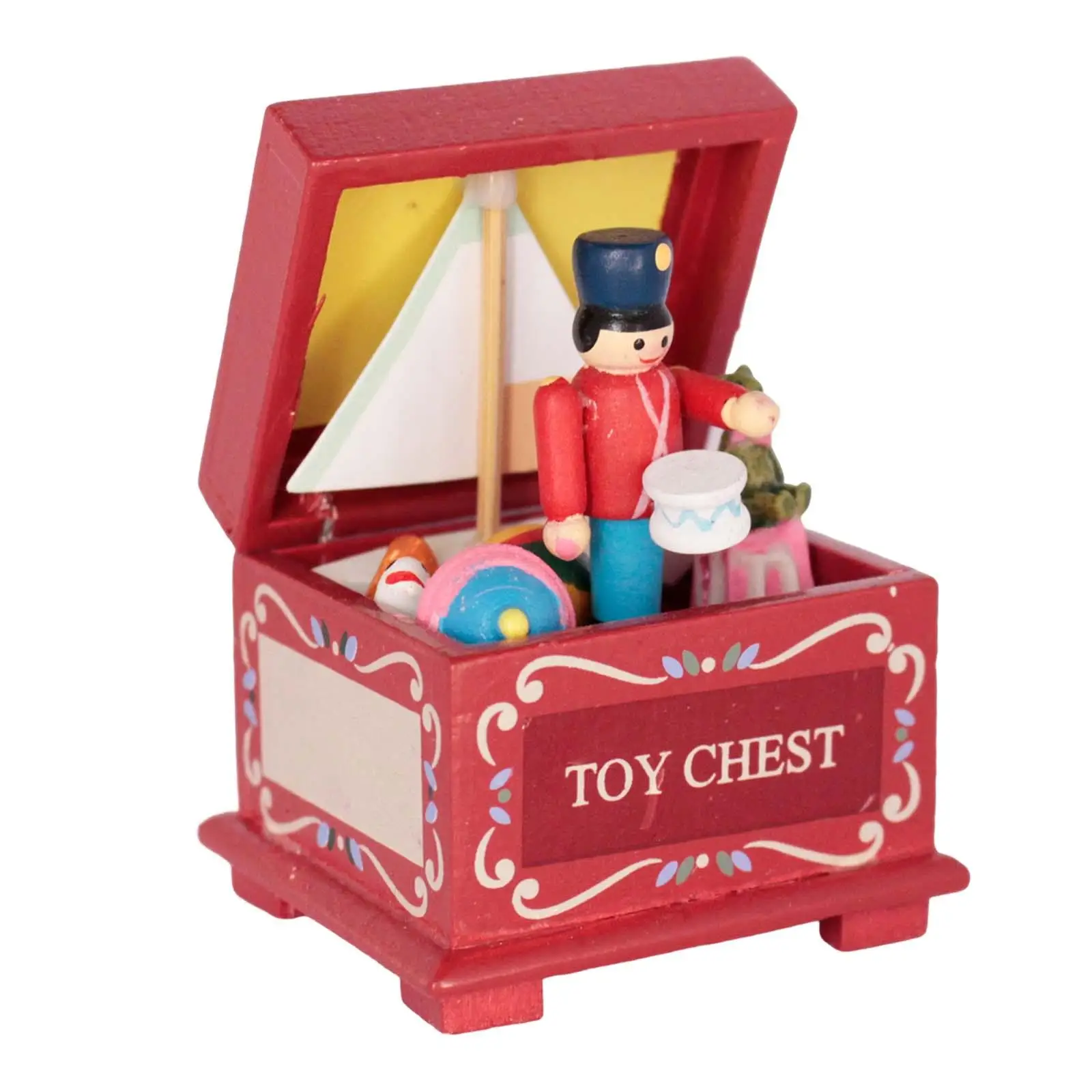 1:12 Dollhouse Toys Chest Full of Toys Ornament Miniature for Dollhouse Accessories Micro Landscape Pretend Toy Collectibles