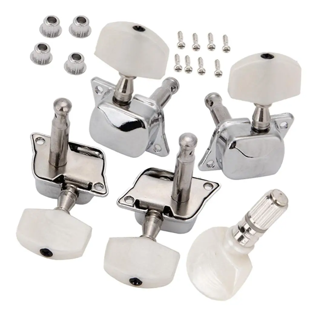 5 Pieces Machine Heads Knobs Semi-closed Strings Tuning Pegs for 