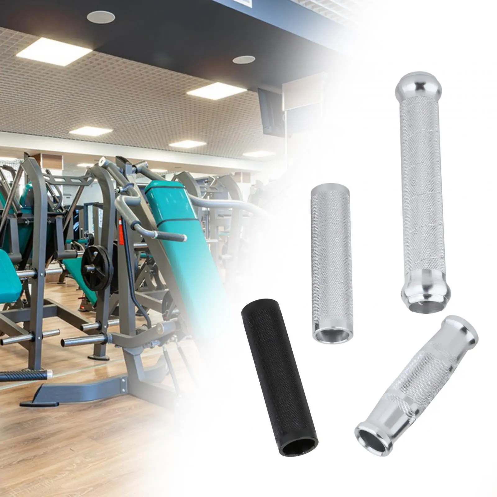 Aluminum Alloy Handle Anti Slip Handle Versatile Hand Grip Cover for Men Women Strength Training Exercise Fitness Bodybuilding