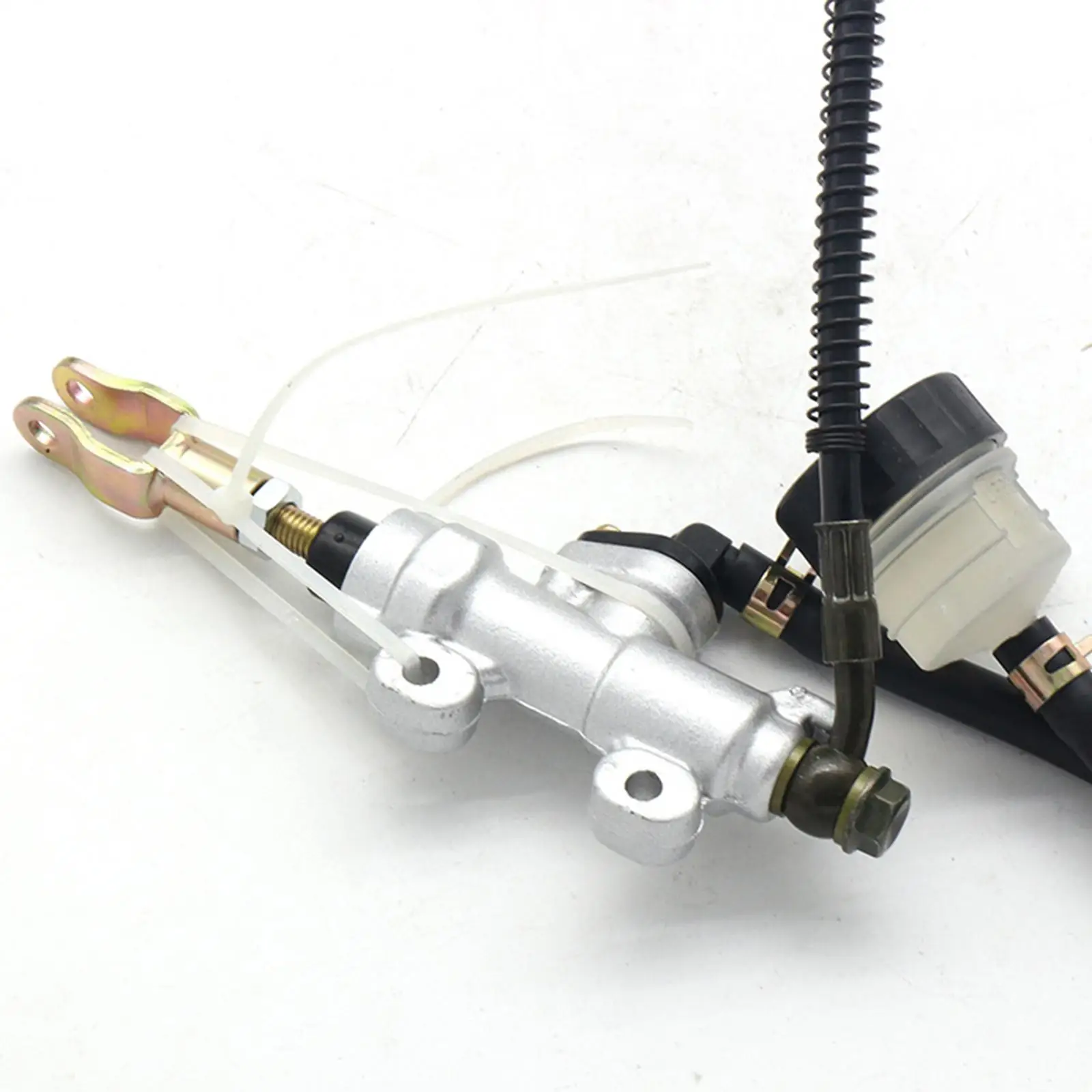 Rear Brake Master Cylinder Caliper Spare Parts Durable Aluminum Rear Disc Brake Master Cylinder Assembly for 110cc 125cc