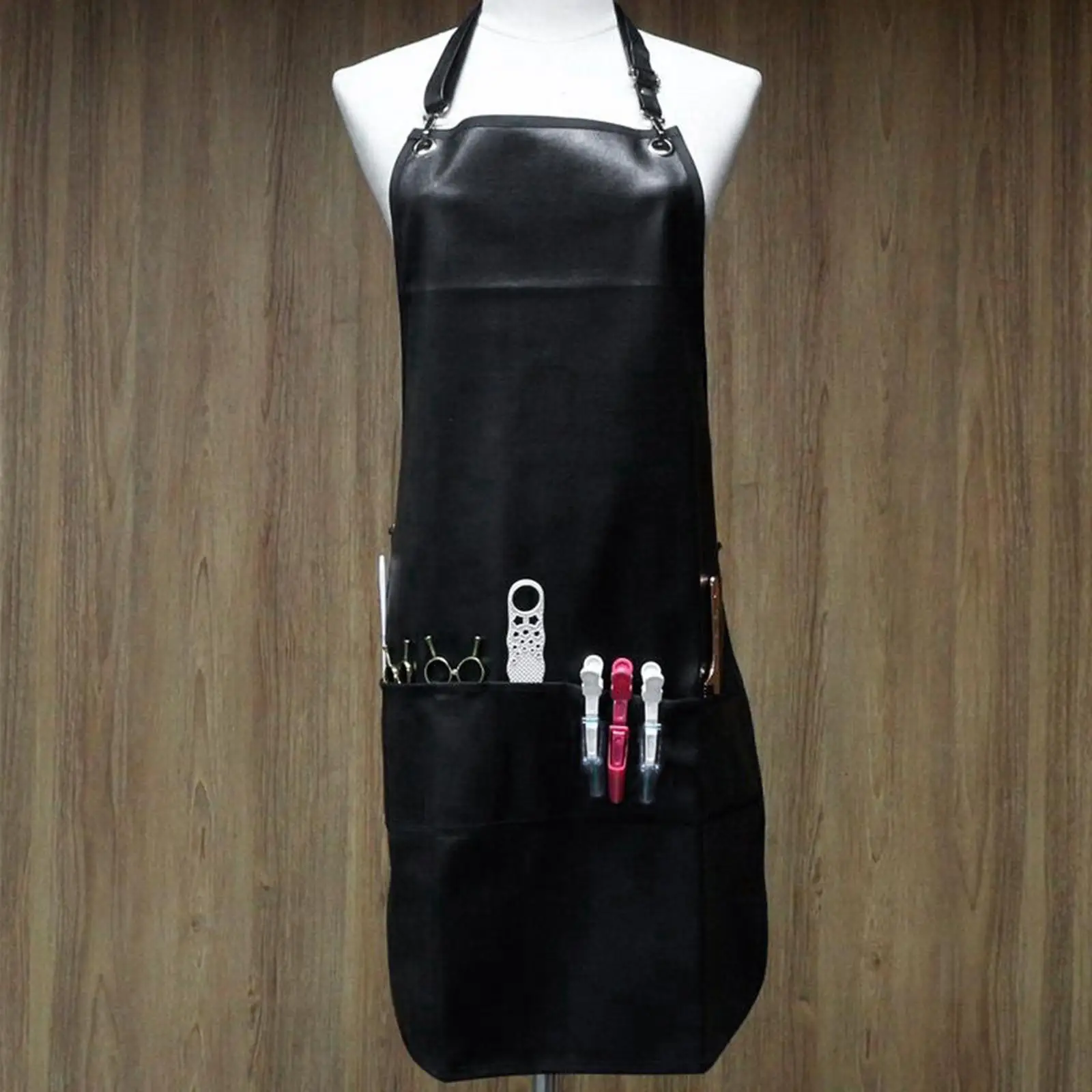 PU Leather Barber Apron for Women and Men with Pockets, Hair , , Salon , Cosmetology Supplies