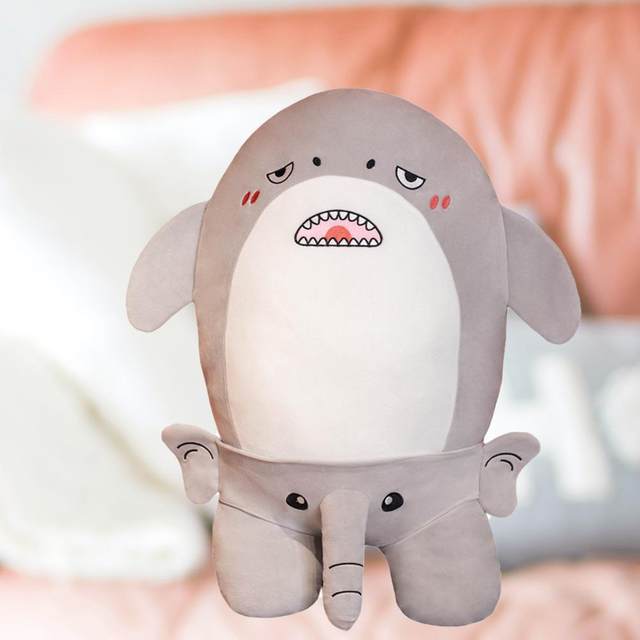  pobcesy Plush Toy Doll,60cm Plush Shark Pillow Removable Cute  Elephant Pants Super Soft Sofa Cushion Companion Plushies Funny Stuffed  Animal Doll Plush : Toys & Games