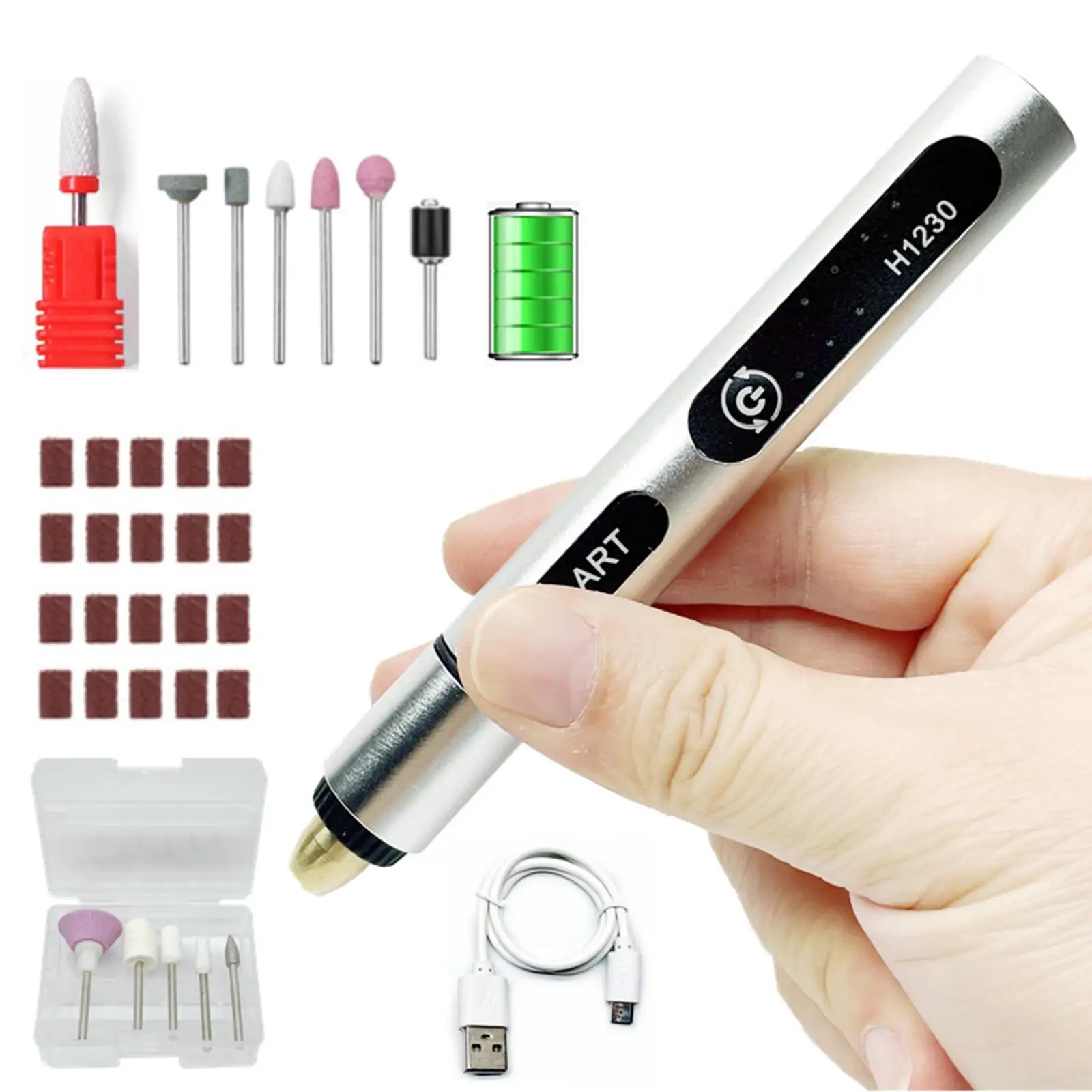 Multifunction Electric Nail Drills Kit USB Charging for Crafting Projects