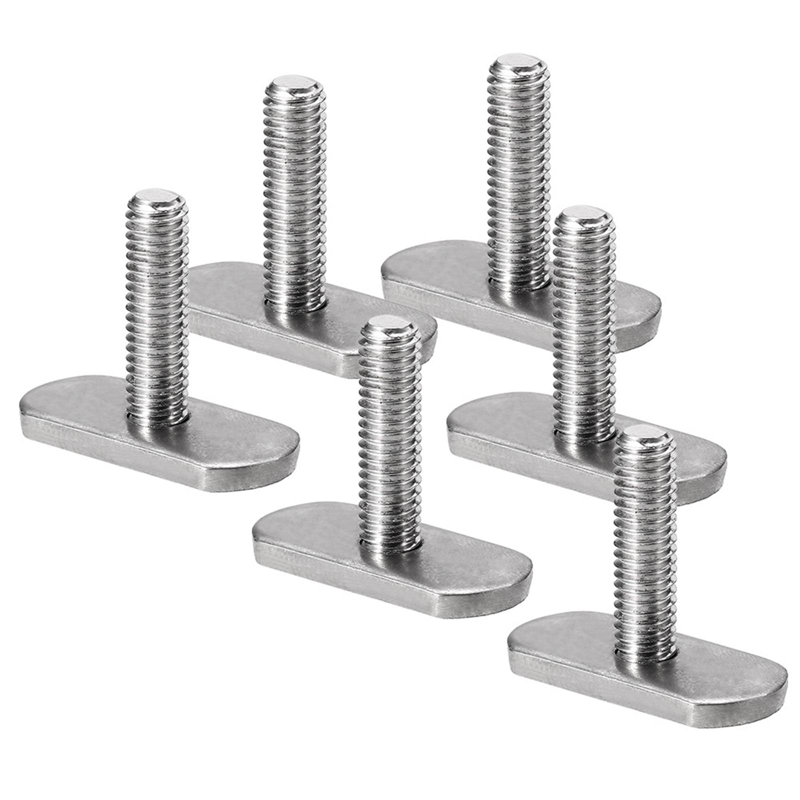 6 Pack Stainless Steel Kayak Rail/Track Screws & Track Nuts,  Gear Mounting