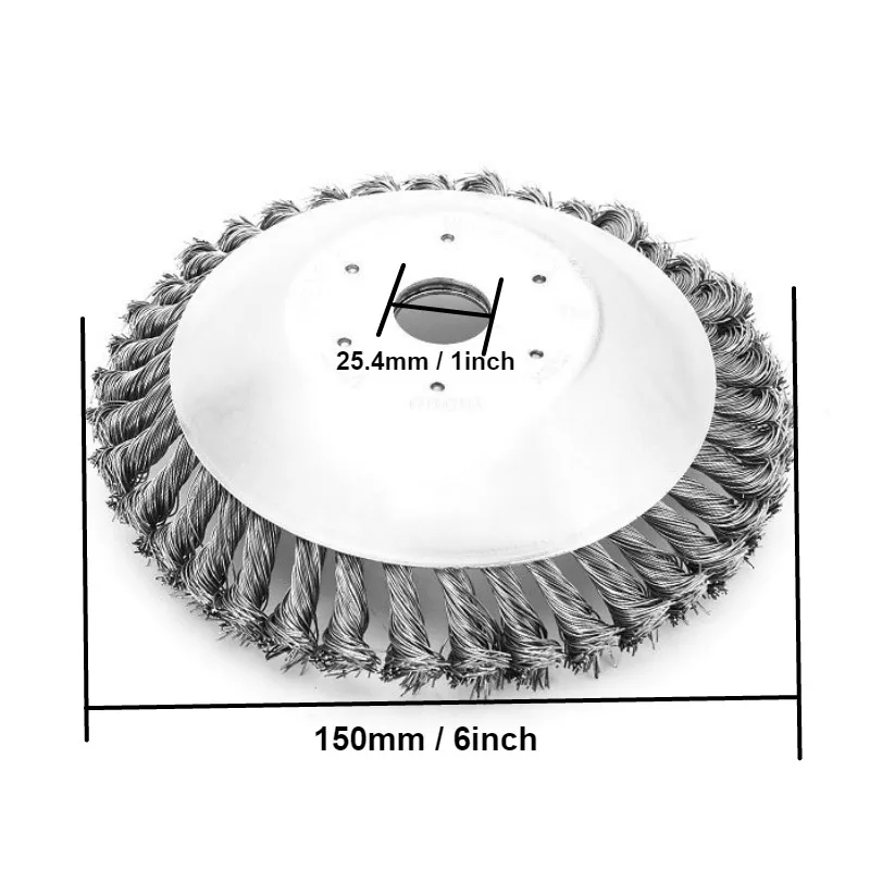 Title 5, 150mm/200mm Steel Wire Trimmer Head Grass Brush...