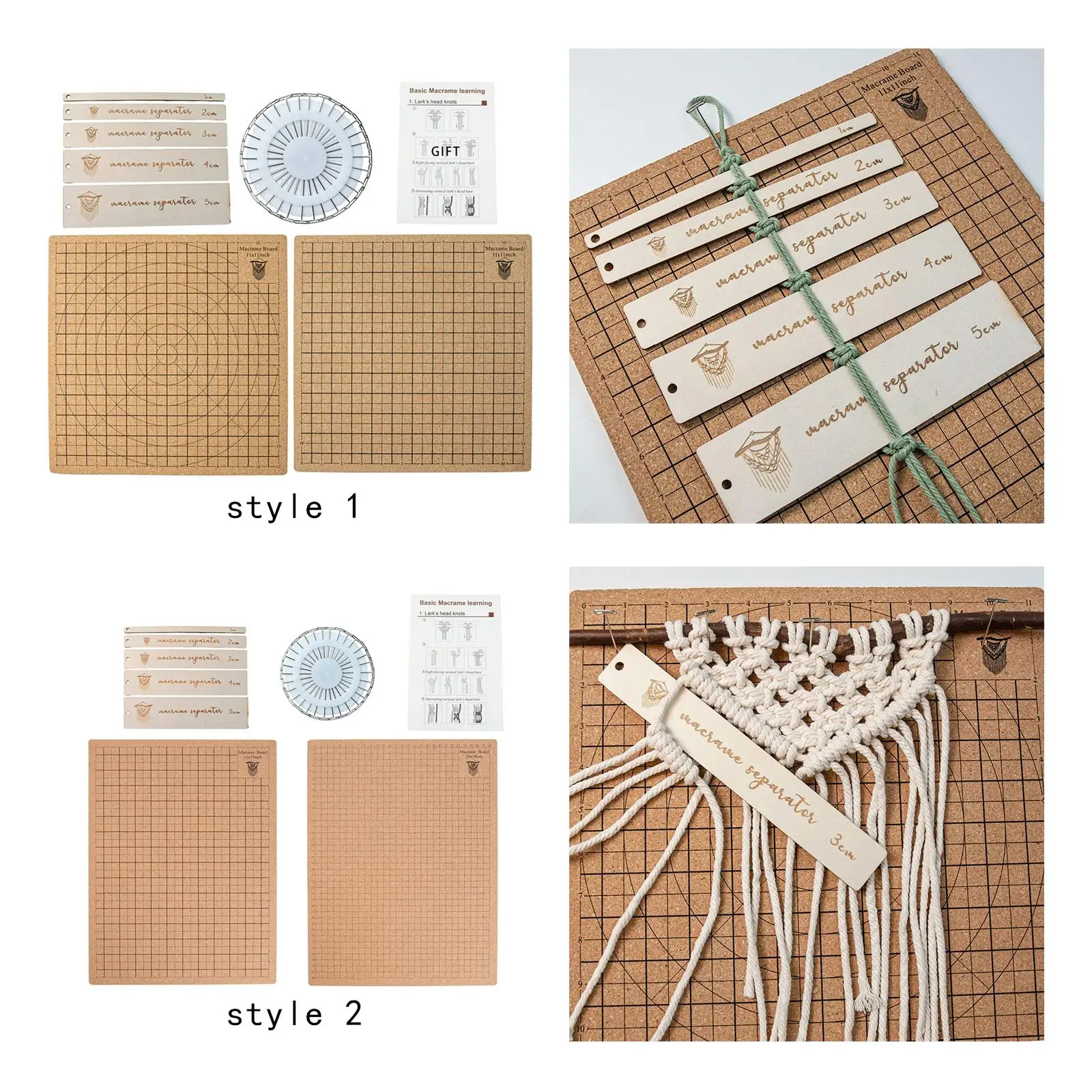 Macrame Board Macrame Knot Braiding Plate for Measuring Weaving Accessories