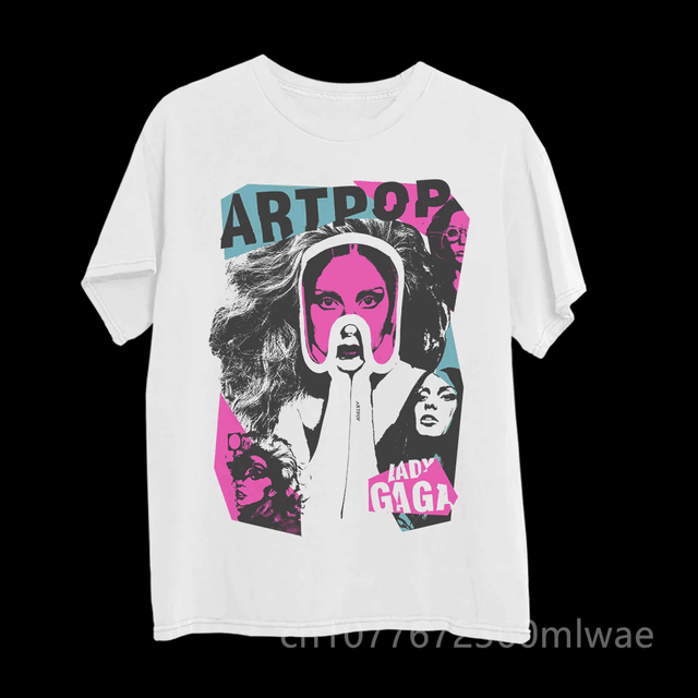 Ladygaga Artpop 10 years of T-shirt High quality street Short Sleeve Top  Hip Hop Casual Men and Women Free shipping - AliExpress 200000345