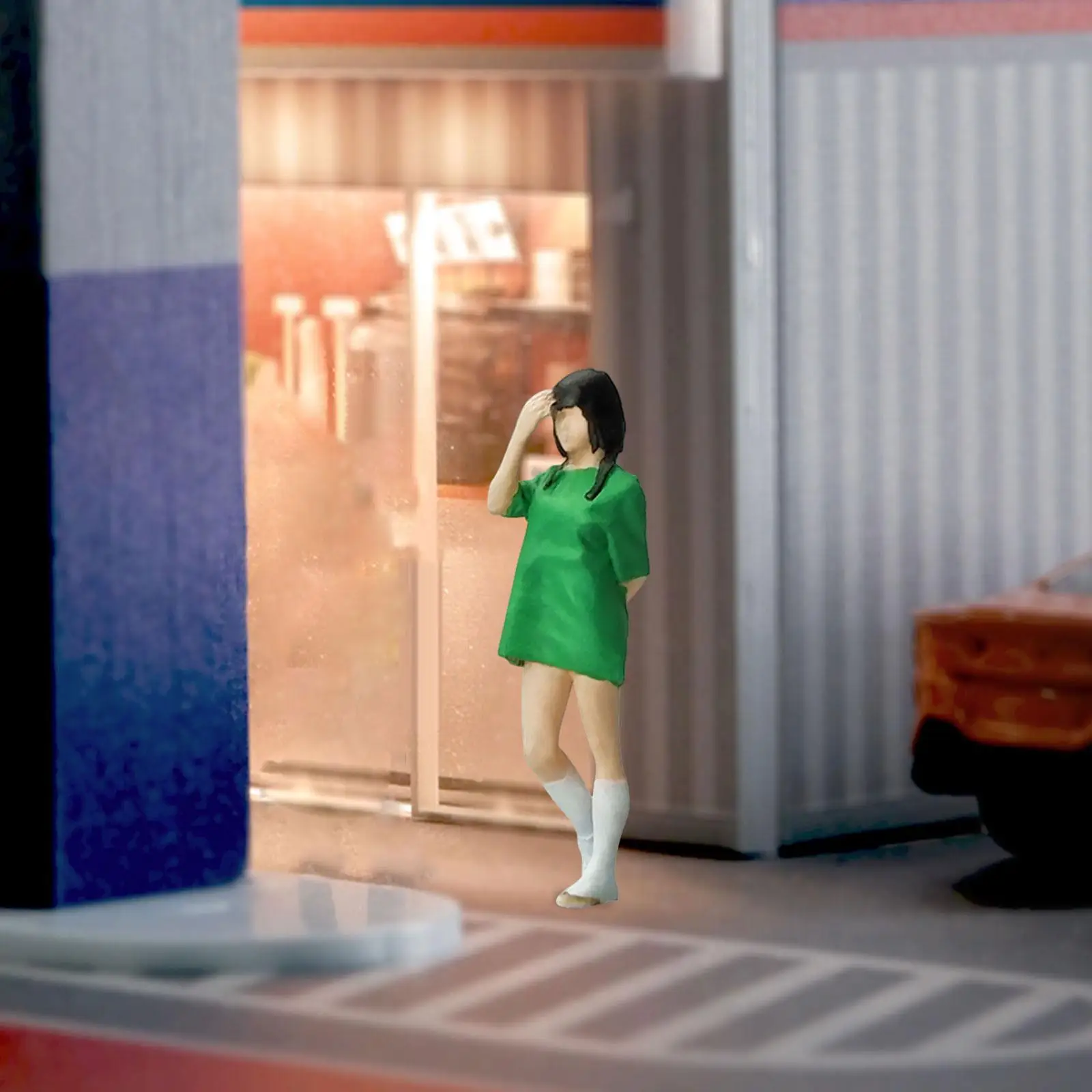 1/64 Scale People Figures Train Park Street People Figures Resin for Diorama Dollhouse Photography Props Scenery Landscape Decor