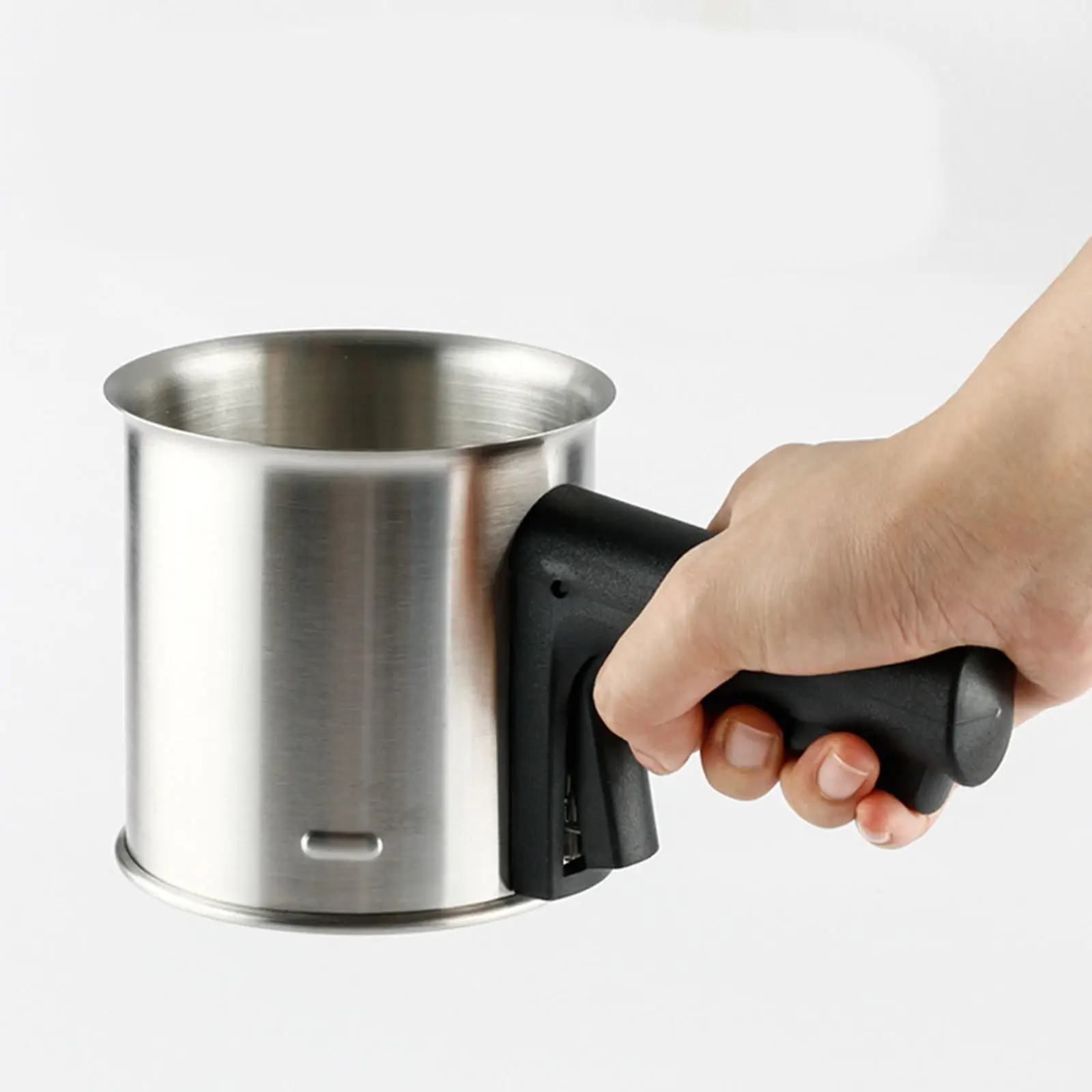 Fine Mesh Strainer ABS Handle Colander Stainless Steel Pressure Portable Pasta Strainer Flour Sifter for Baking Kitchen