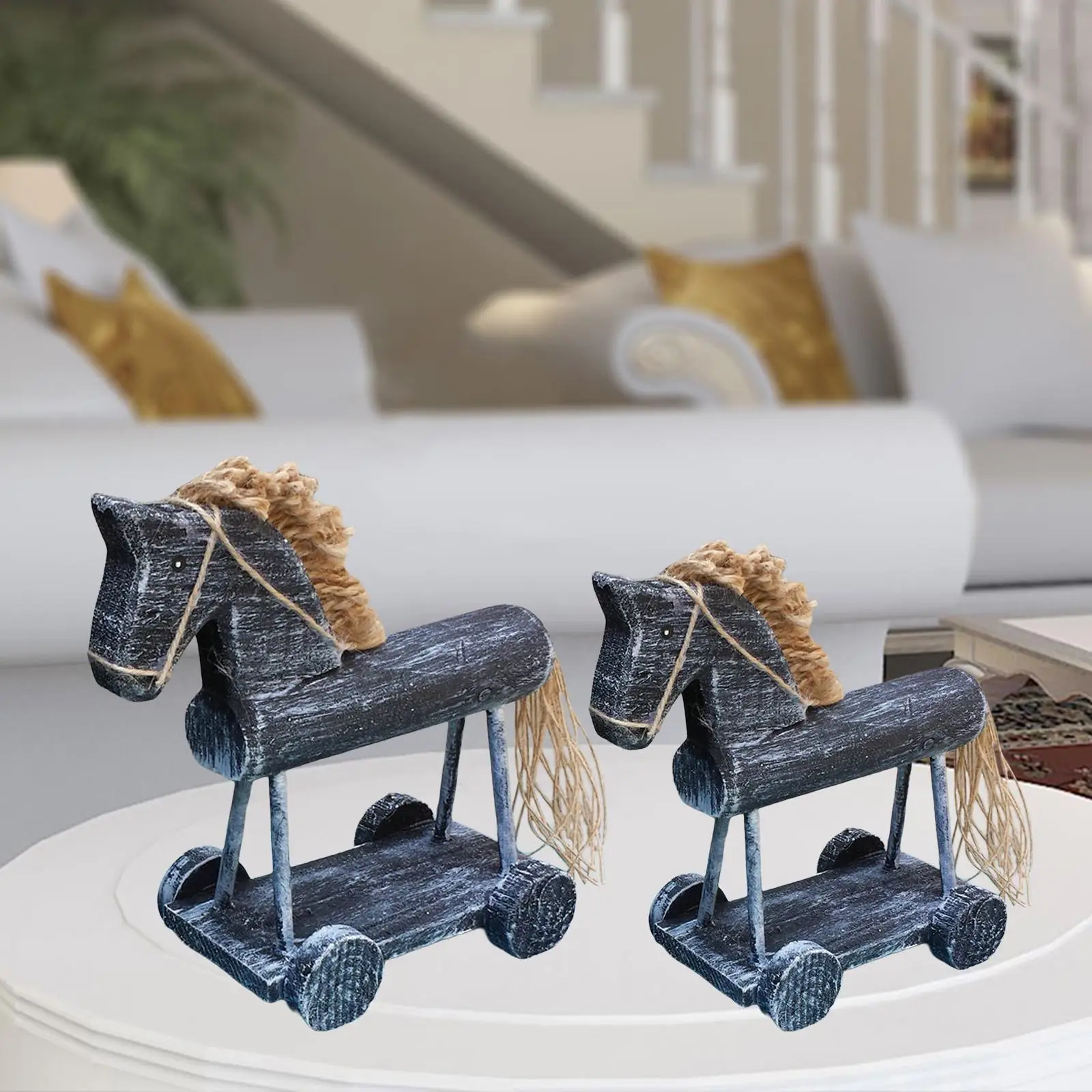 Horse Statue Decoration Home Decor Figure Decorative Animal Desk Office Home