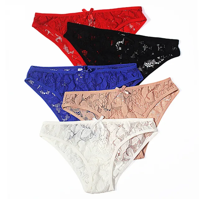 Lace Underwear For Womens Cotton Bikini Panties Soft Hipster Panty