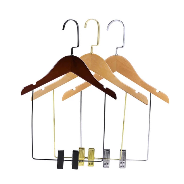 Abdo Natural Wood Suit Hanger with Solid Bar for Tops or Pants, 100 Pack,  Hangers, Clothes Hanger, Baby Hangers for Clothes - AliExpress
