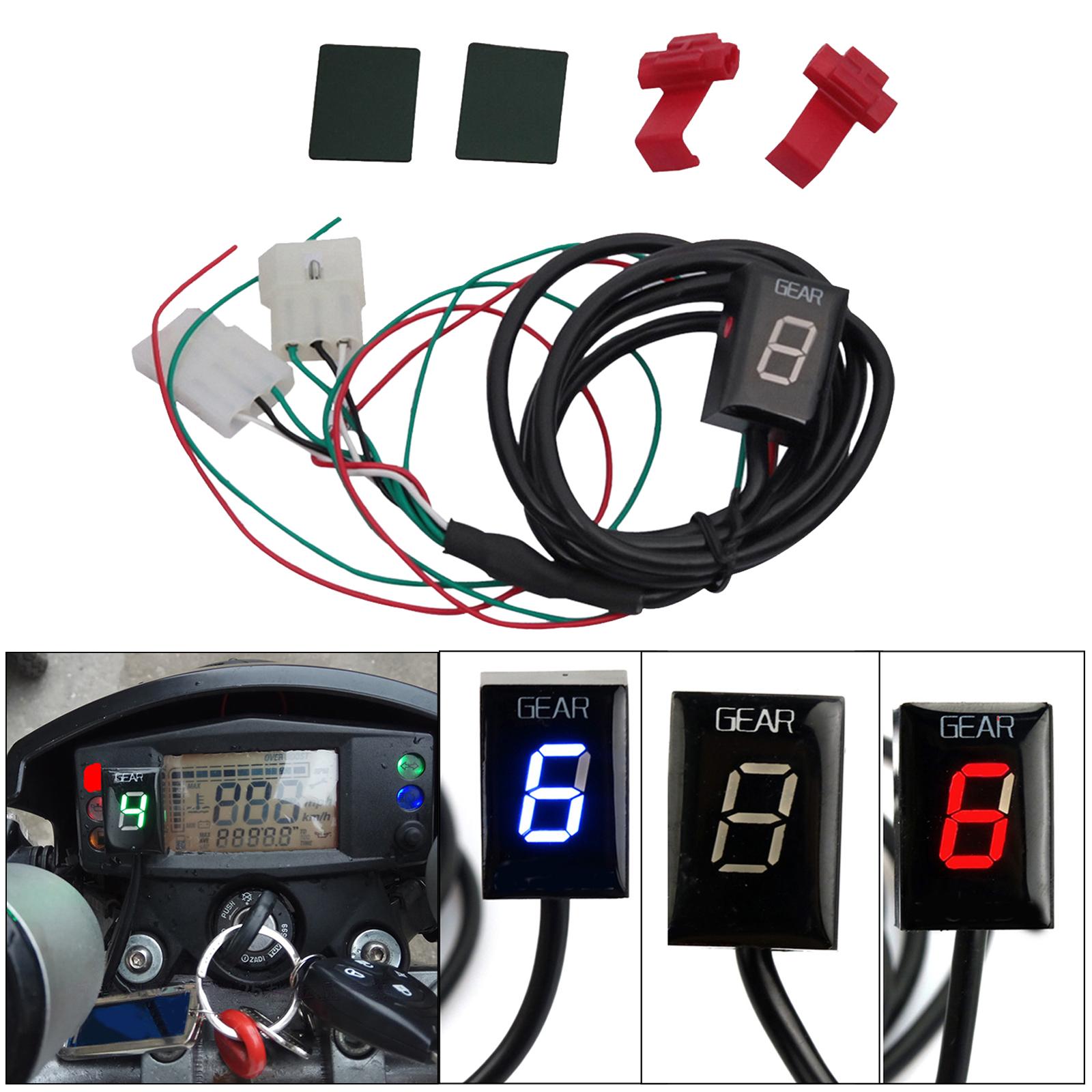 Waterproof Motorcycle Gear Indicator LED Display for  000    