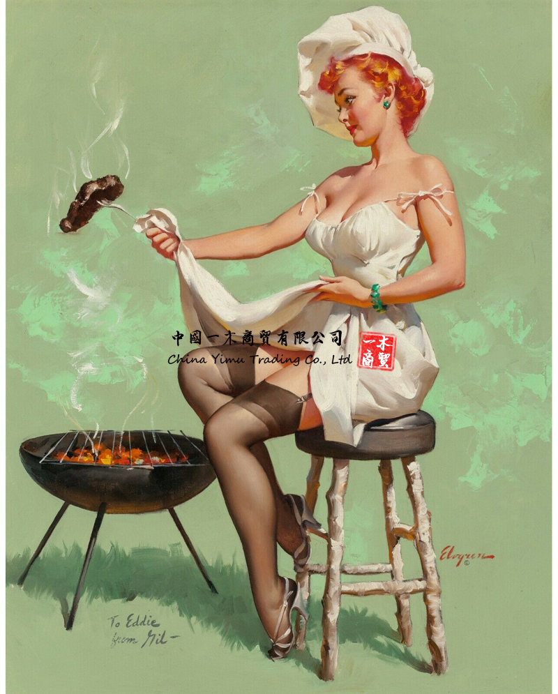 Pinup Girl-A Lot at Steak 1955 плакаты Наклейки картина искусство фильм  автомобиль игра фильм секс забавные наклейки | AliExpress