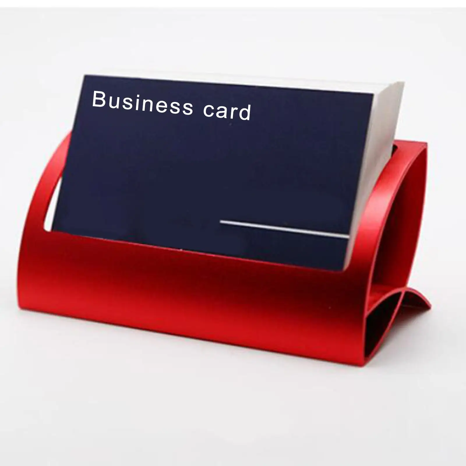 Stylish Aluminum Alloy Office  Business Card Holder  Display Stand Business Look Corrugated Design Non-