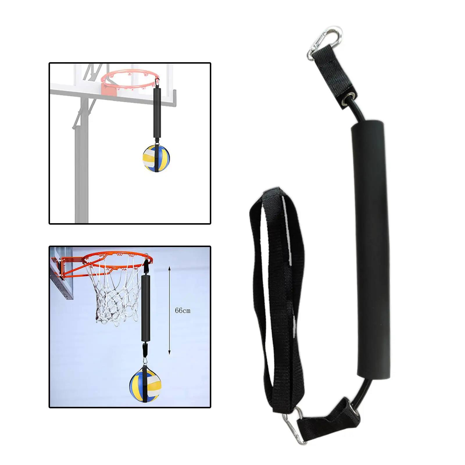 Volleyball Belt, Durable Trainer with Foam Stick, Stretchable Ball Hanging