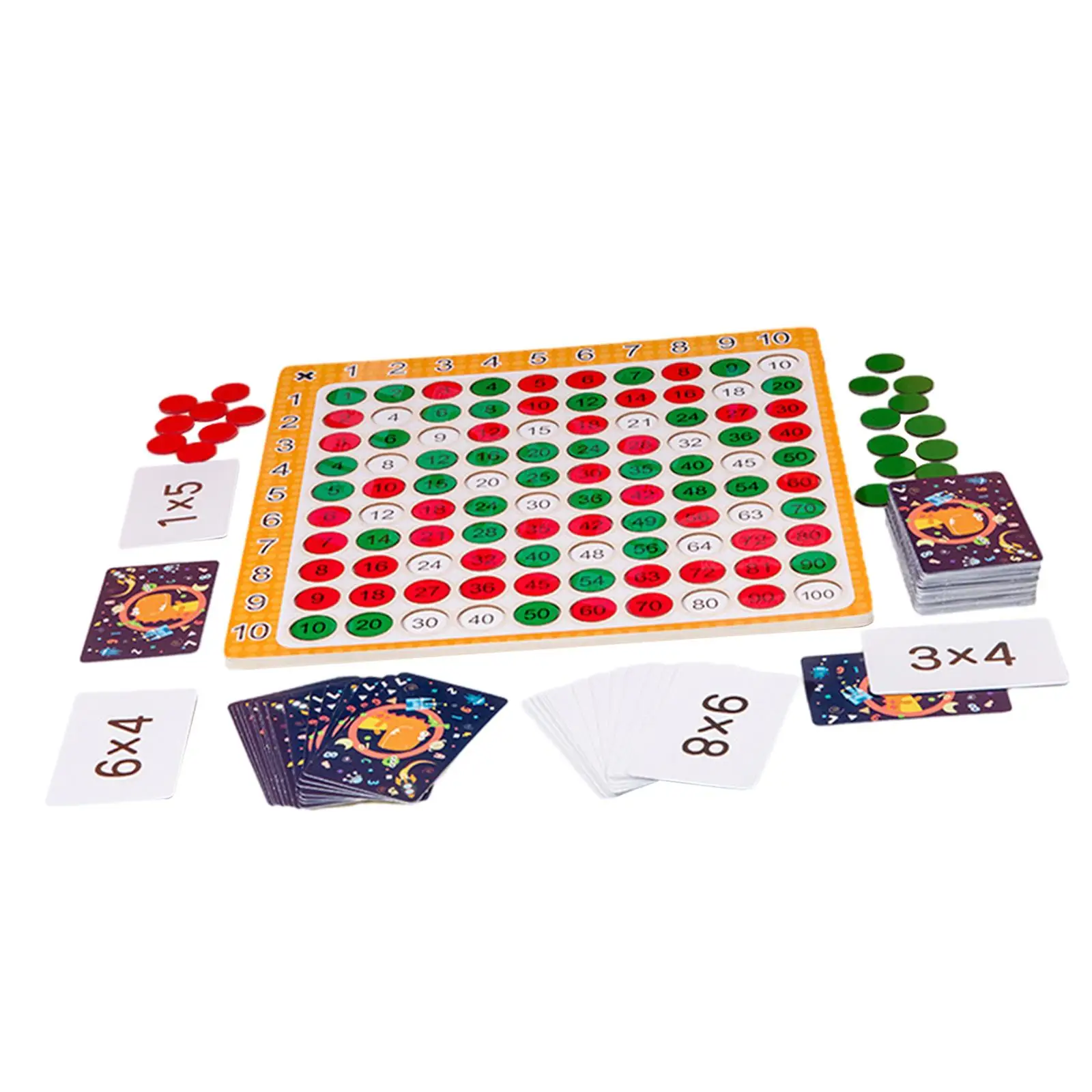 Wooden Math Multiplication Board Preschool Puzzle Learning Toys Blocks Board