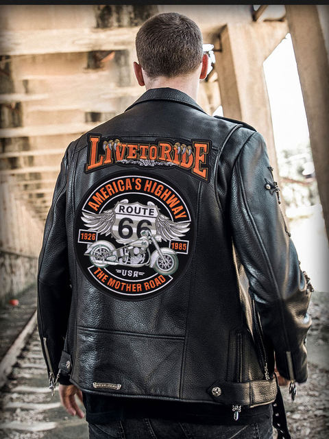 Large Patch Biker Back Iron-on Patches Badge Big Punk Animal Embroidery  Patches For Clothes DIY Sewing On Jacket Ironing Sticker