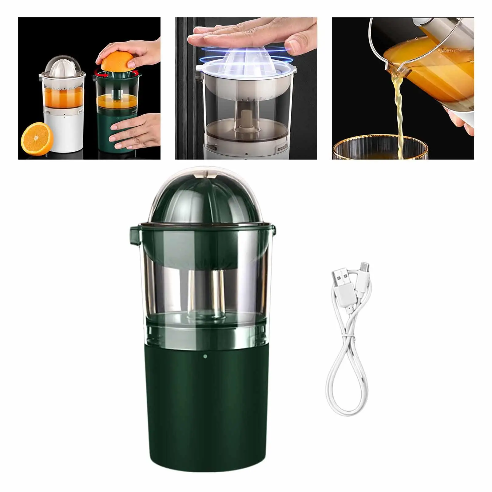 Portable Juicer 250ml Cordless Gift Durable Squeezer Blender ABS Electric Juicing Cup for Orange Outdoor