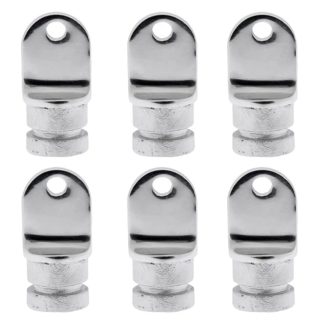 6pcsStainless Steel Marine Bimini Top Fitting Inside Eye End for 7/8