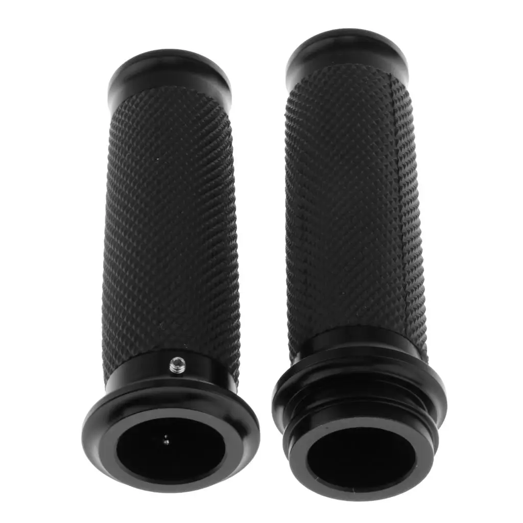 Black Motorcycle Grips Anti-slip Better Cobtroling le Bar for