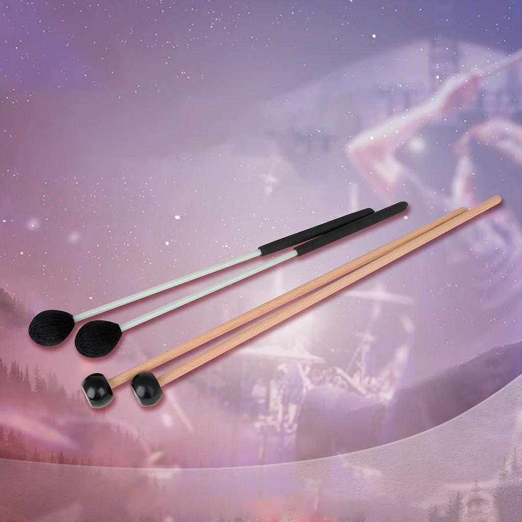 4Pcs Professional Xylophone Glockensplel Mallet Marimba Mallets for Wood Block Glockenspiel Chime Bells Instrument Accessories