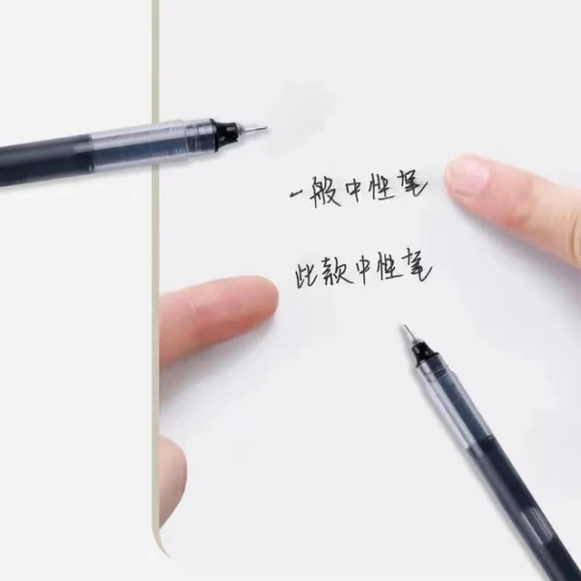 10 pz/set esame firma penna Gel 0.5mm nero blu inchiostro scuola ufficio  studente penne dritte scrittura cancelleria scuola