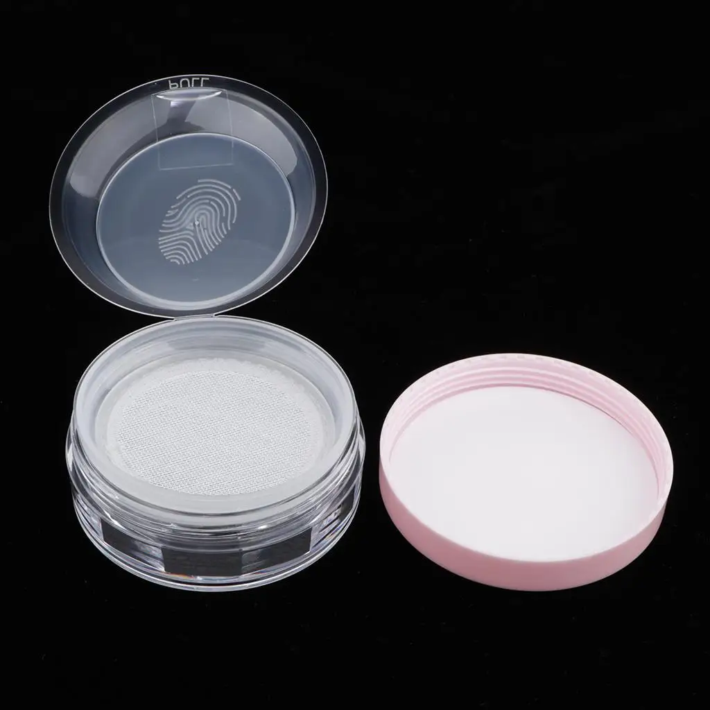 Plastic Pink Blush Eyeshadow Container Case Box with Sifter 10g