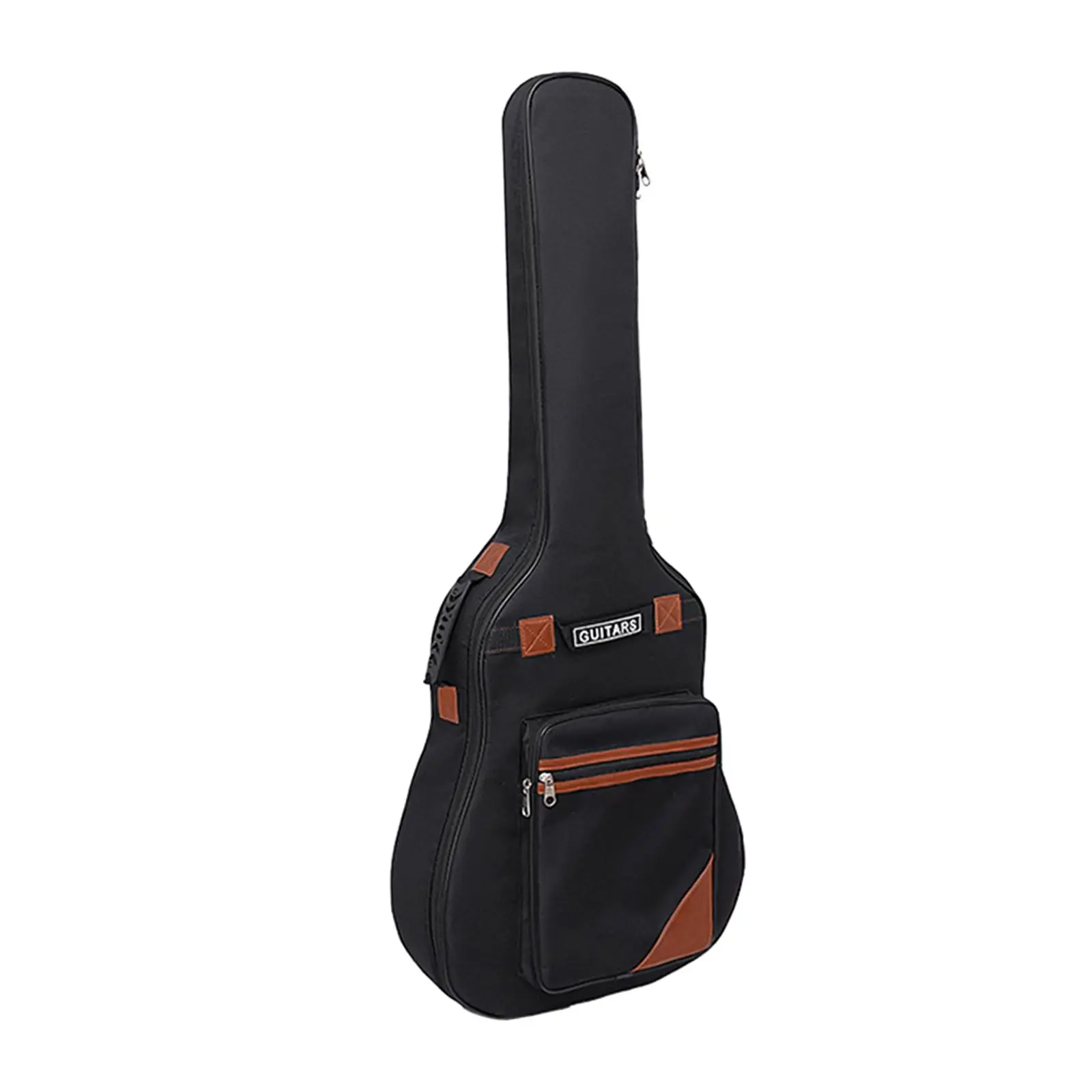 Electric Guitar Gig Bag Backpack Dual Shoulder Strap Nylon Side Handle Smooth Soft Lining 17x42.5inch Anti Collision Portable