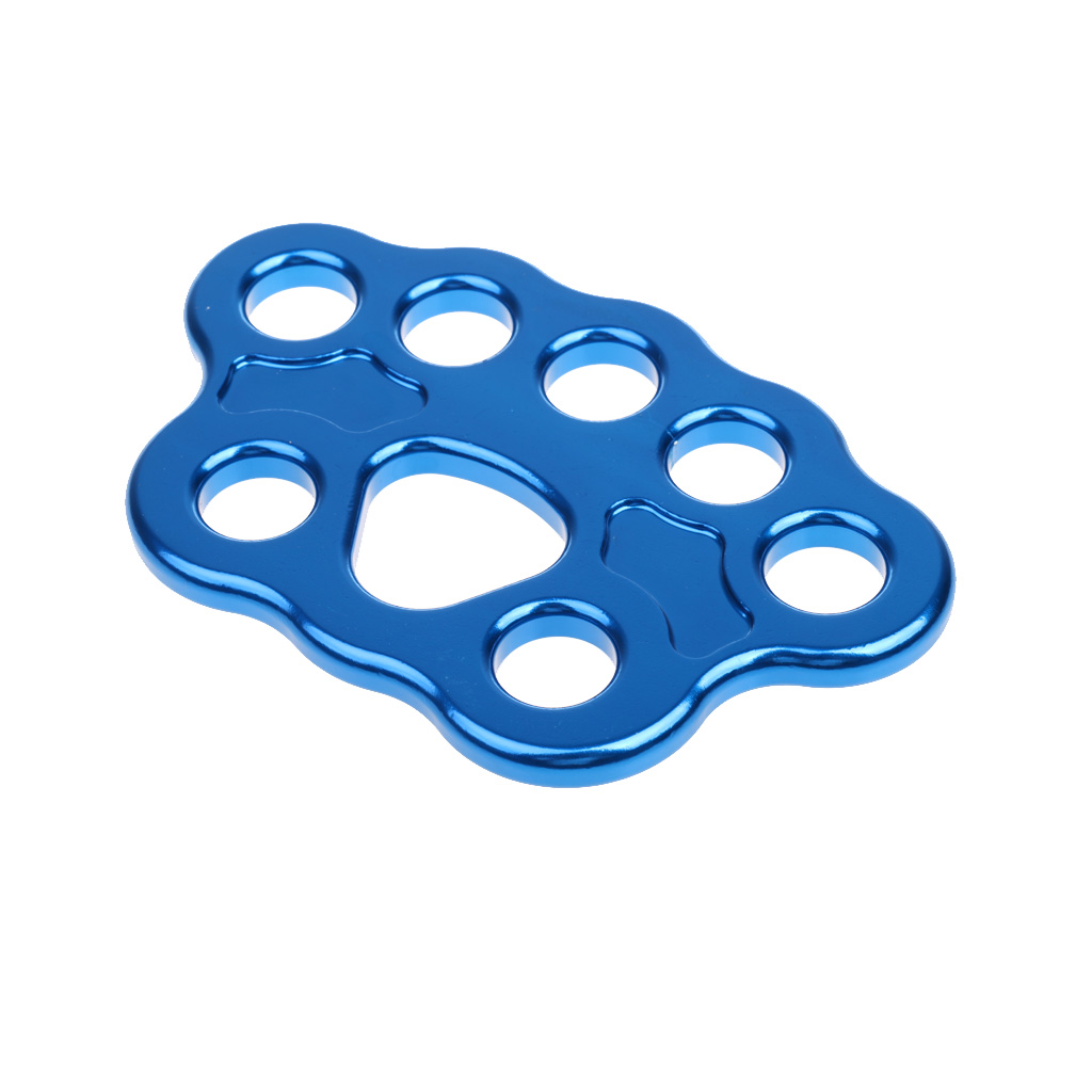 45KN 8-hole Paw Rigging Plate for Aerial Dance & Rock Climbing Arborist Blue