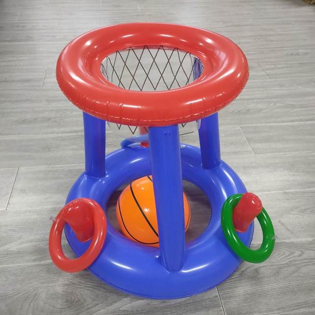 Jogo flutuante de basquete de basquete para piscina, Inclui aro, 2 bolas e  bomba, brinquedos infláveis de basquete aro de basquete