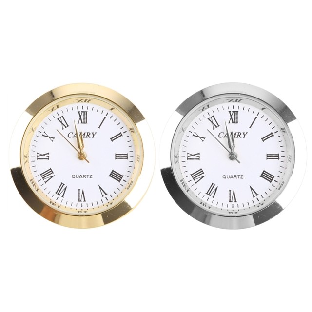 Orologio Al Quarzo Rotondo 37mm Con Numeri Romani - Lunetta In Oro Per Sostituzione Orologi Da 35mm