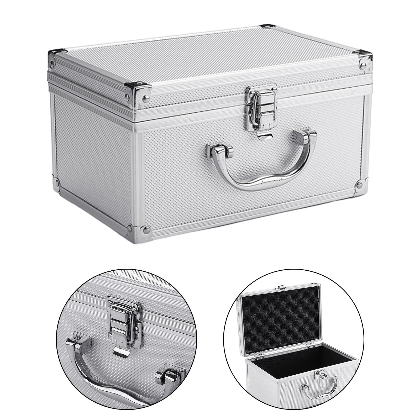 Toolbox Storage Box with Handle Equipment Box Carrying Case Screw and Nuts Hand Tools Storage for Trunk Home Garage Warehouse