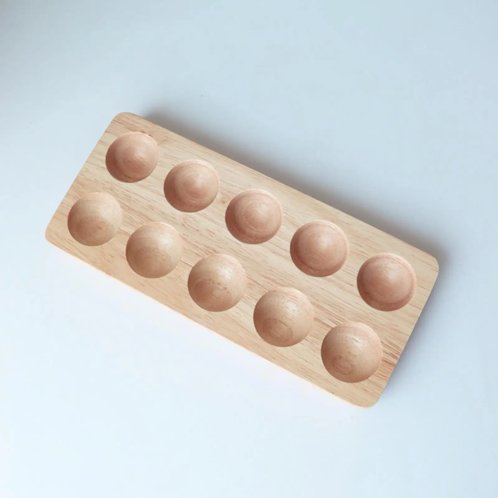 Wooden Egg Holder Sturdy Durable Portable Organizer Rack Storage Tray Container for Household Restaurant Countertop Pantry