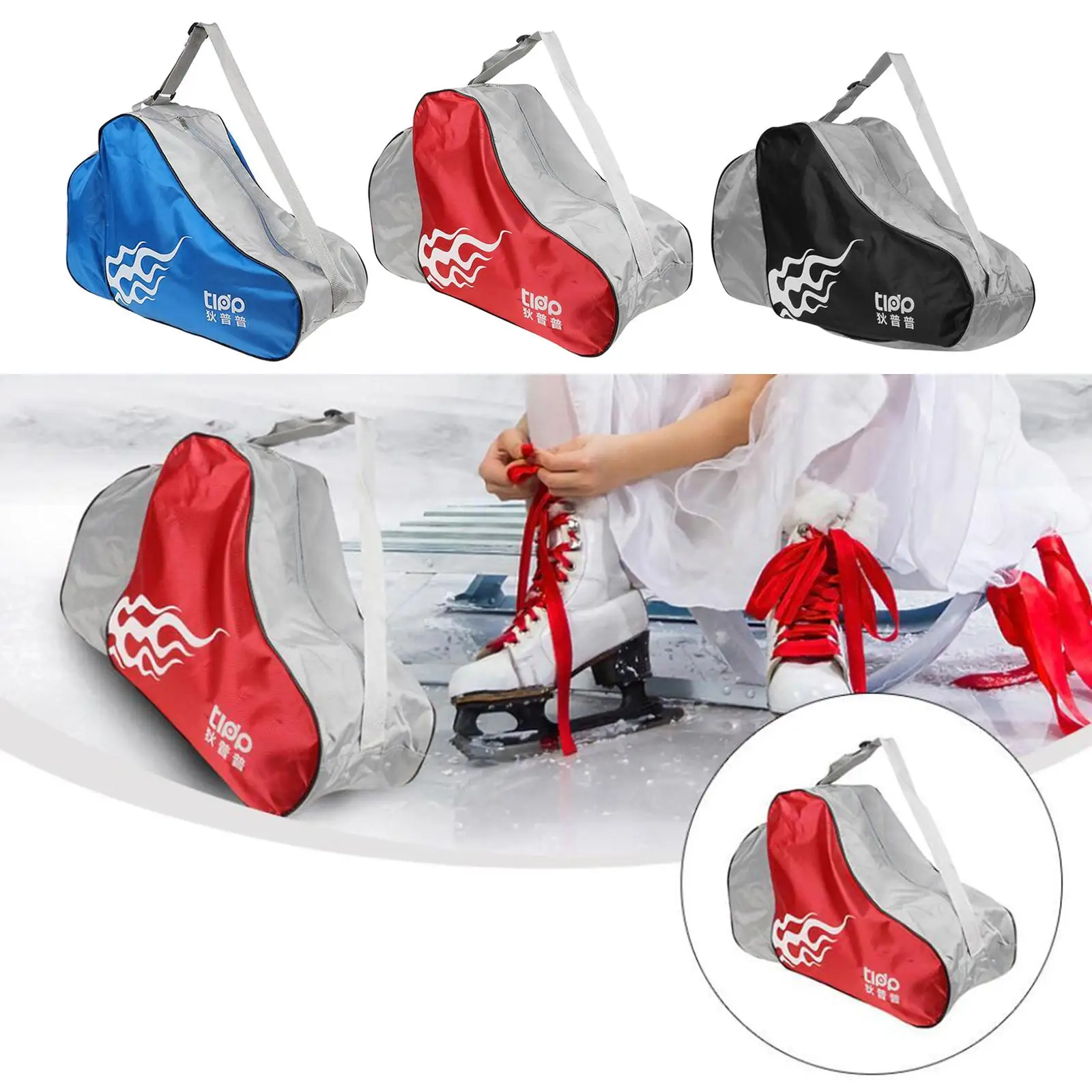 Inline Skating Bag Oxford Cloth Handbag Roller Skates Organizer Backpack