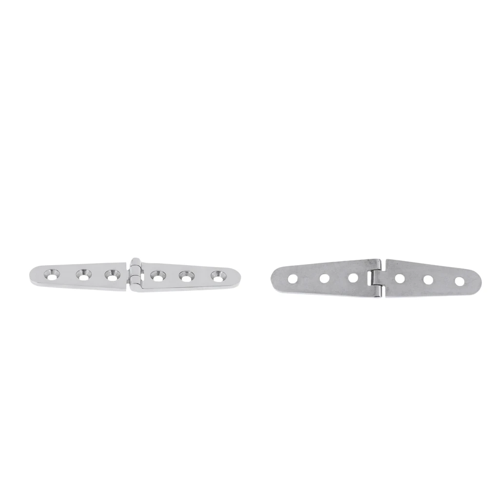 2 Pieces 6-hole Boat Deck  Strap Hinge - 316 Stainless Steel