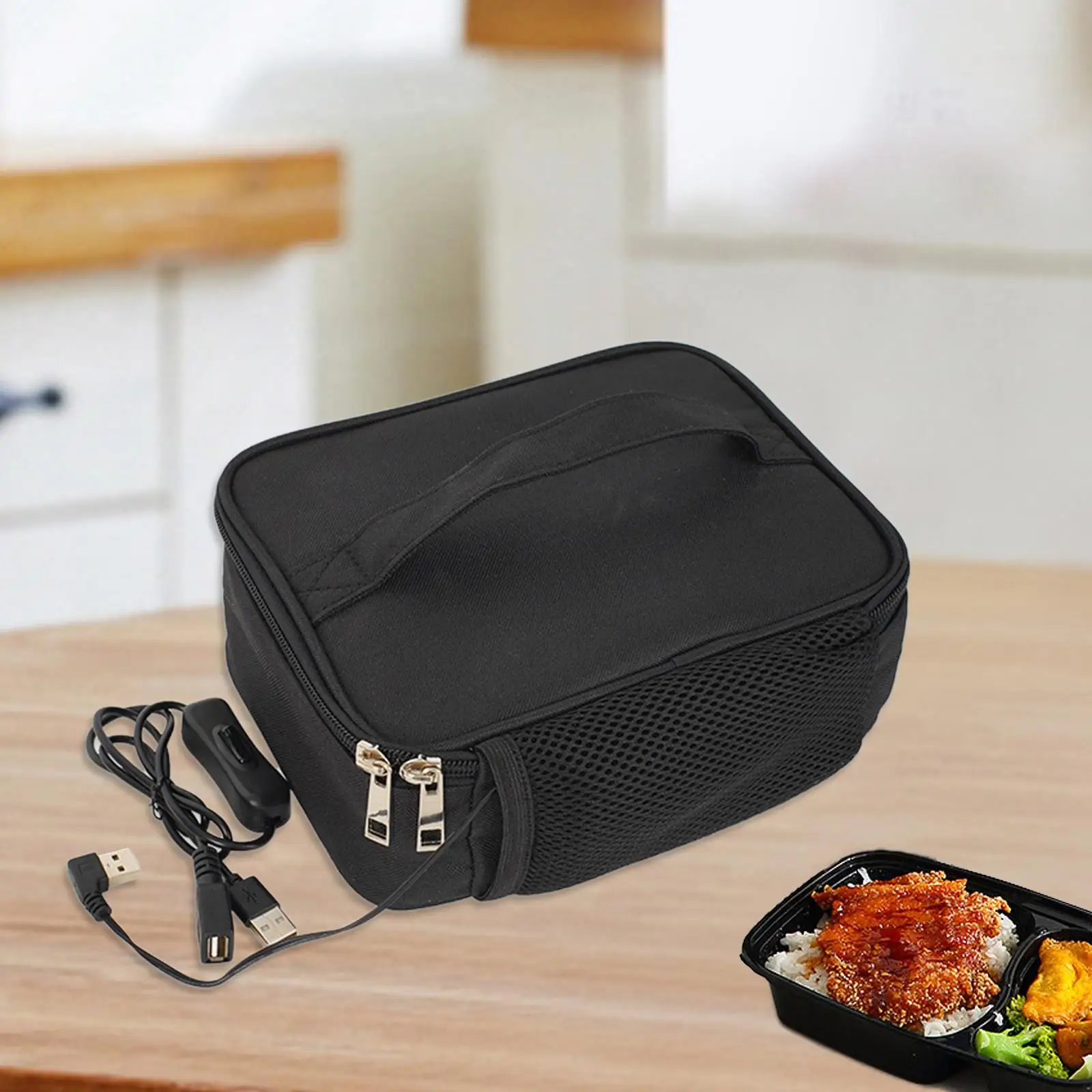 Electric Heating Bag Lunch Box Thermal Bag Insulation Bag Container Waterproof USB for Travel Picnic Office