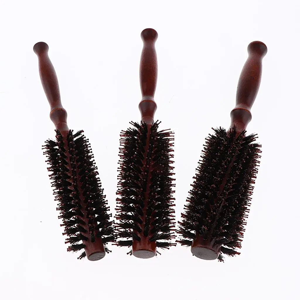 3Static Round Hairbrush Hair Curling Styling Blow Drying Rolled Brush