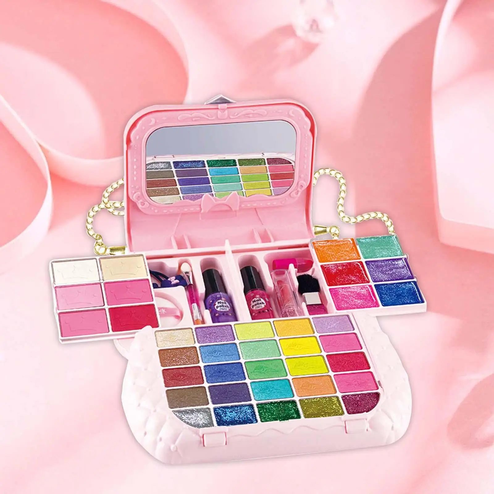 Makeup Set Toy Pretend Makeup Accessories Kids Makeup Kits Pretend Makeup Kits for Girls Age 3 4 5+ Kids Children Present Gift