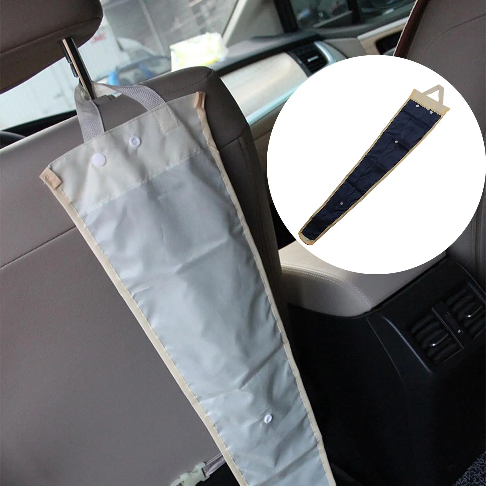 Umbrella Storage Bag Foldable Multifunction Waterproof Inside Easy to Install Holder Sheath for Car Seat Back Wet Rain