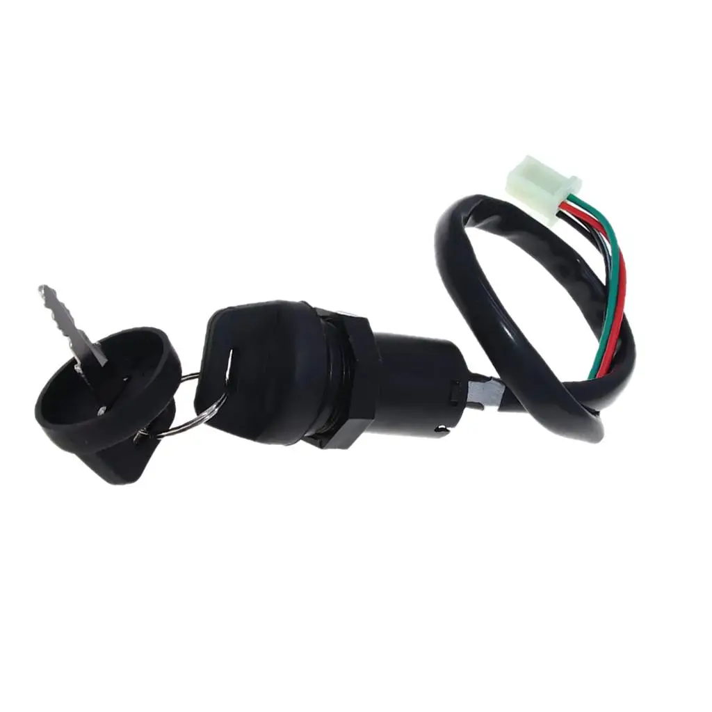 4 Wire Ignition Key Switch 50cc 70cc Replace  for Electric Scooter Universal
