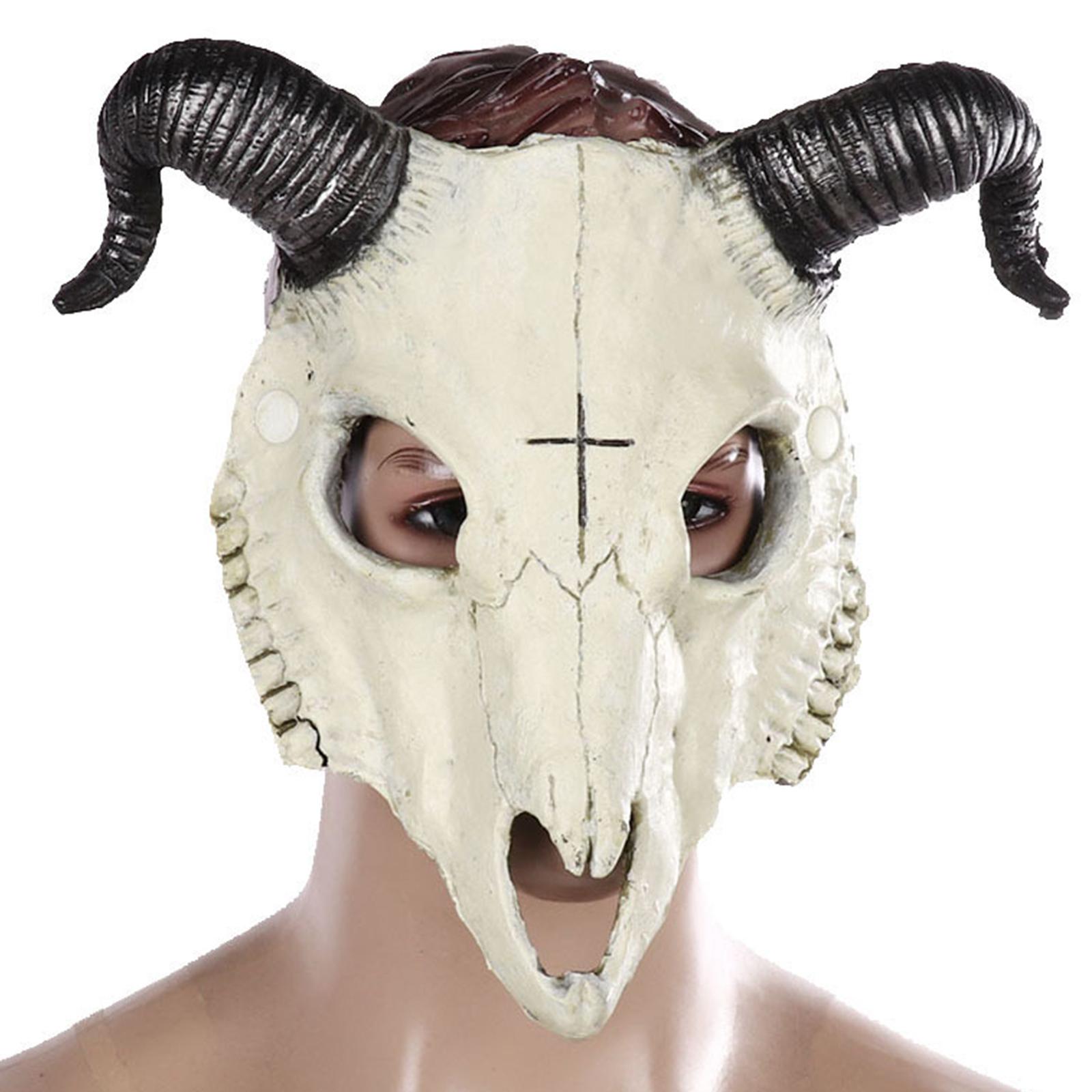 Halloween Goat Skull Mask Full Face for Rave Party Props Costume Accessories