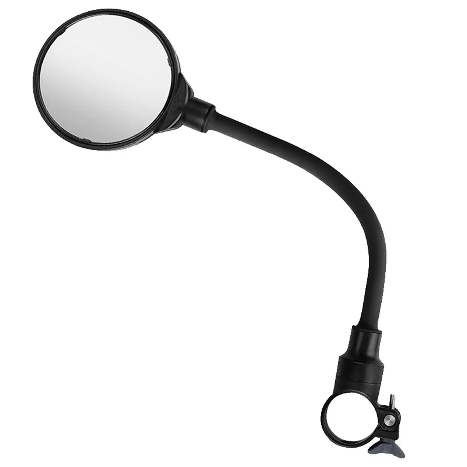 Universal Bicycle Convex Mirror Rotatable Handlebar Mounted Accessory Multi Usage Flexible Bending Stable 360 Adjustable