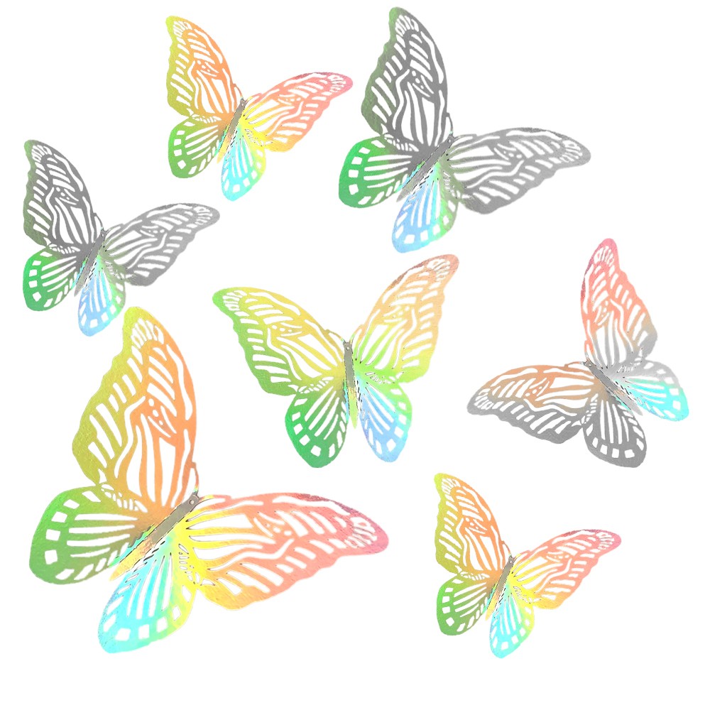 Description Picture 5 of item12pcs 3d Hollow Butterfly Wall Sticker Diy Multicolor Art Kids Room Home Wall Decals Wedding Birthday Party Butterfly Decoration