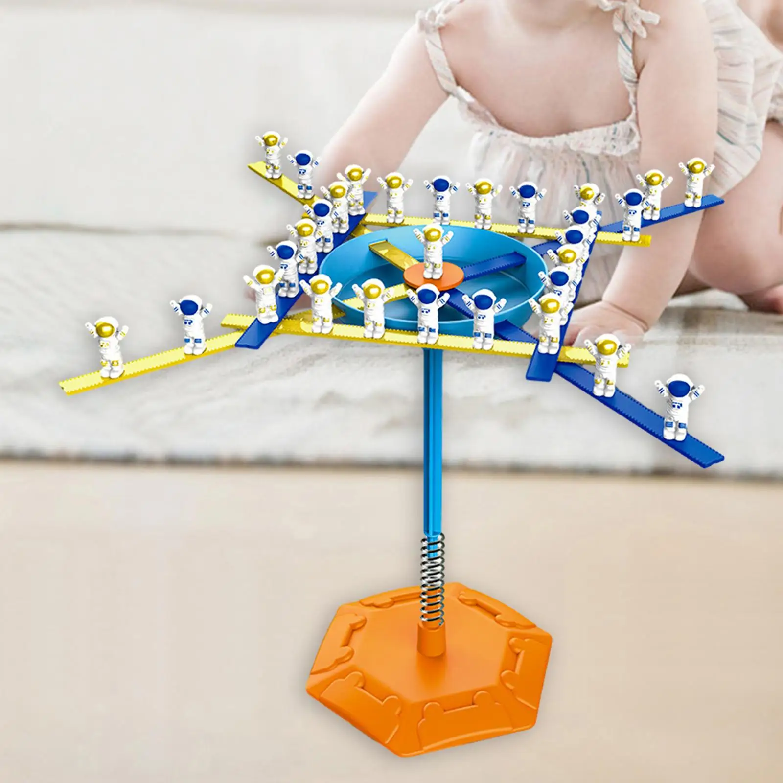 Astronaut Balance Stacking Blocks Game Early Learning Fine Motor Skill for Birthday Gifts Two Players Parties Travel Family Game