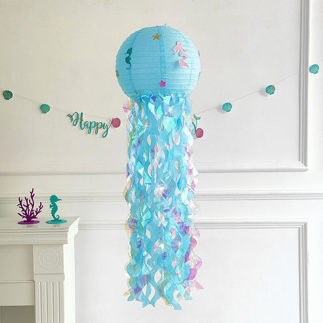 Mermaid Jellyfish Paper Lantern plate cup banner Little Mermaid